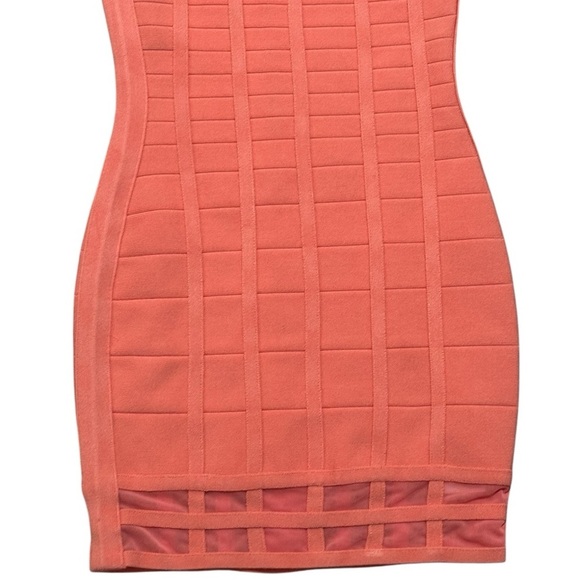 MARCIANO Bandage Bodycon Peach Orange Mini Dress‎ Size XS Sexy Guess Party - Picture 5 of 8